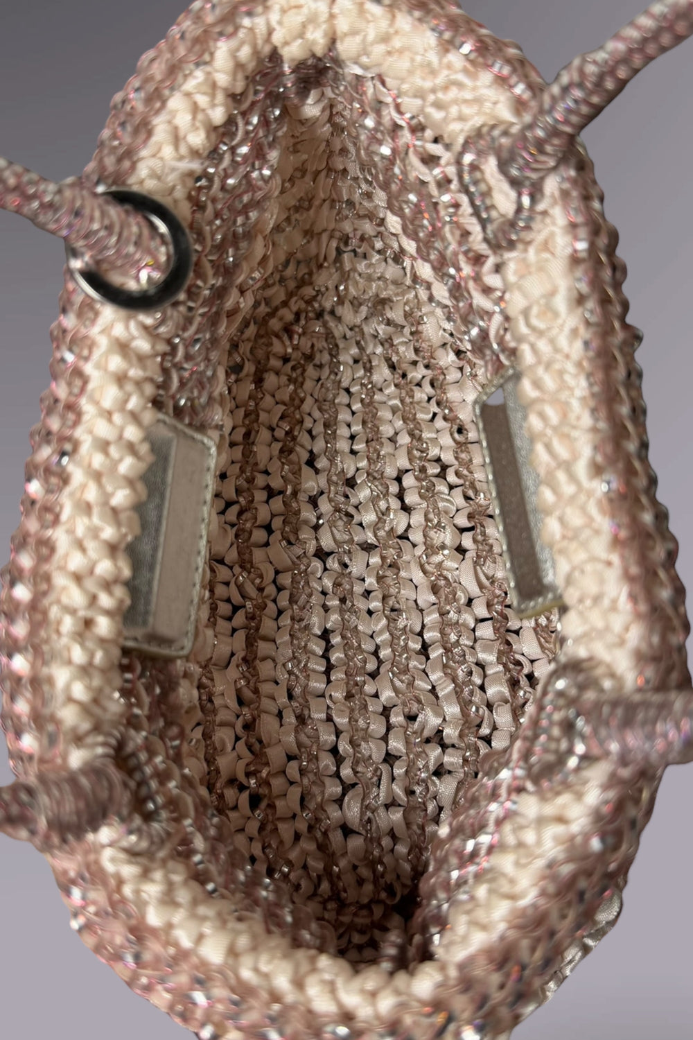 Anteprima Rose Gold Stripe Shoulder Bag | Japanese Secondhand