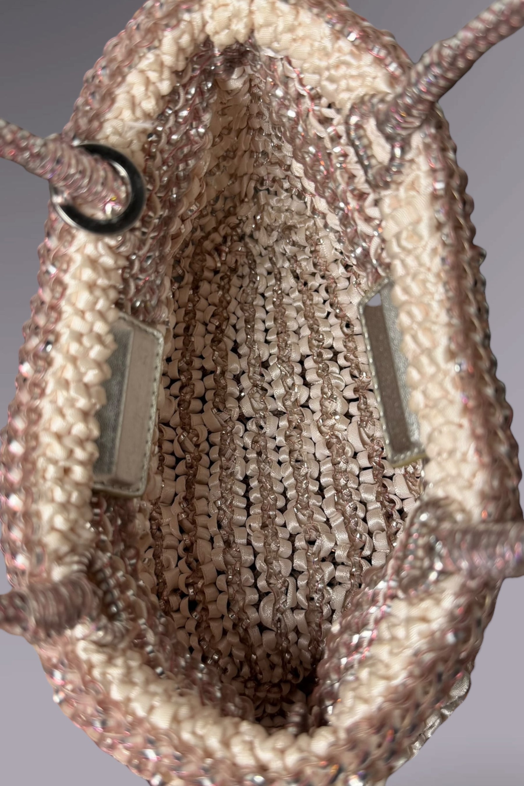 Anteprima Rose Gold Stripe Shoulder Bag | Japanese Secondhand