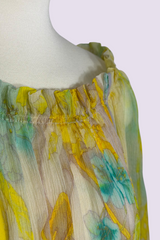 Patrizia Pepe Floral Silk Off Shoulder Blouse | Italian Secondhand