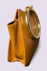 Escada Leather Ring Handle Grommet Bag | Italian Vintage