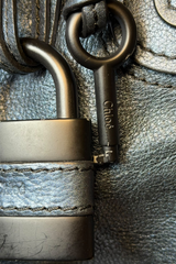 Chloé Paddington Metallic Blue Leather Bag | French Designer Secondhand