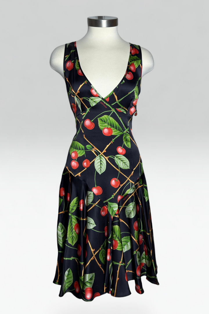 COMING SOON: Galliano cherry print dress