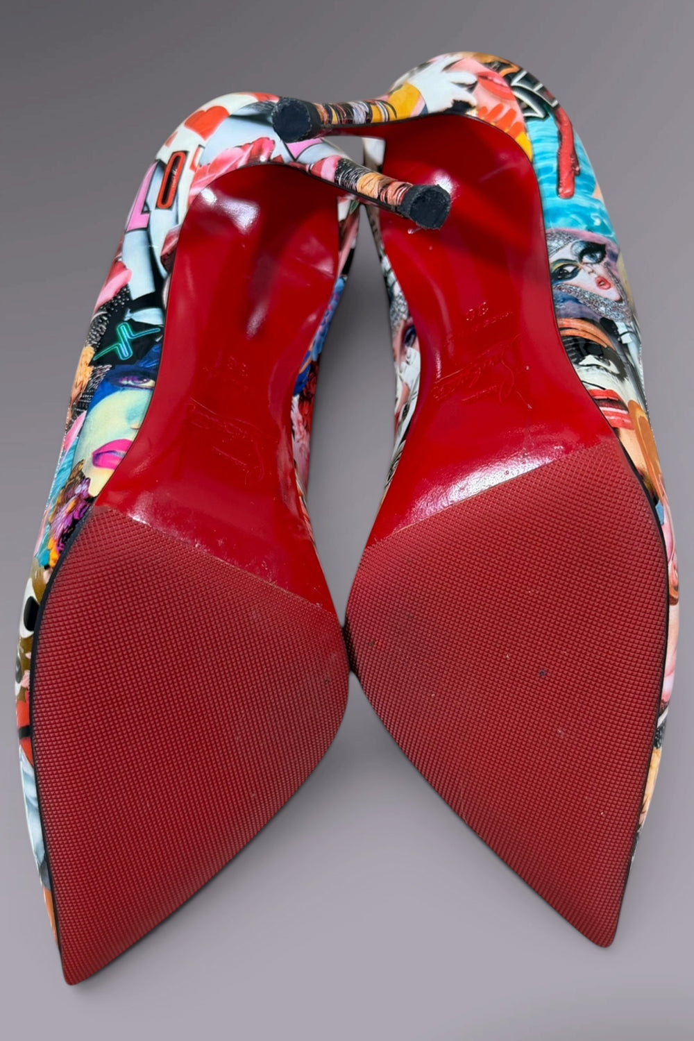 Christian Louboutin Collage Print Pumps Red Bottom | French Secondhand