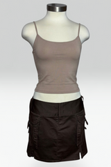 COMING SOON: Le Jean de Marithé + François Girbaud Brown Cargo Mini Skirt