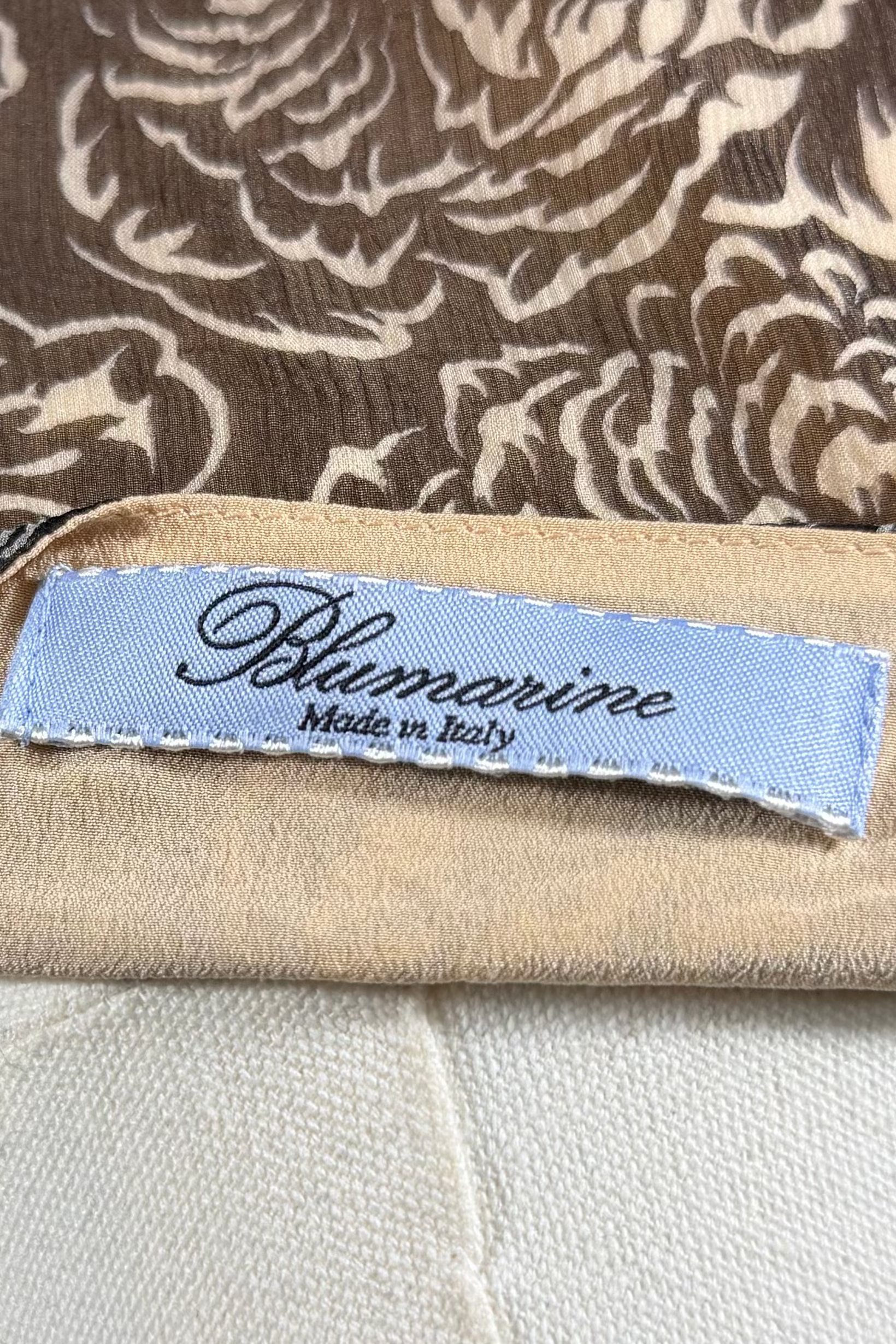 Blumarine Silk Floral Beaded Top | Italian Vintage