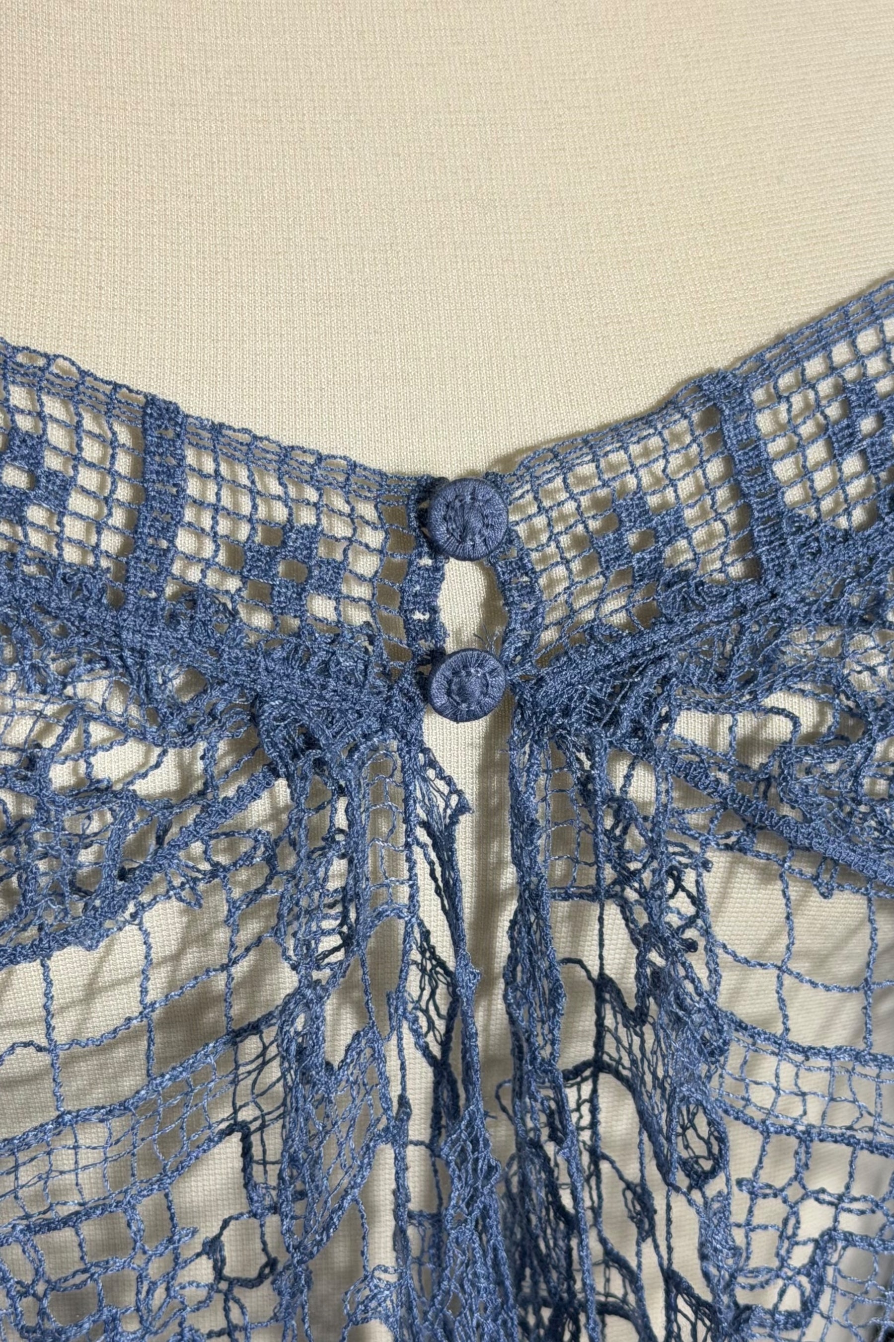 Ralph Lauren Crochet Lace Short Sleeve Top | American Secondhand