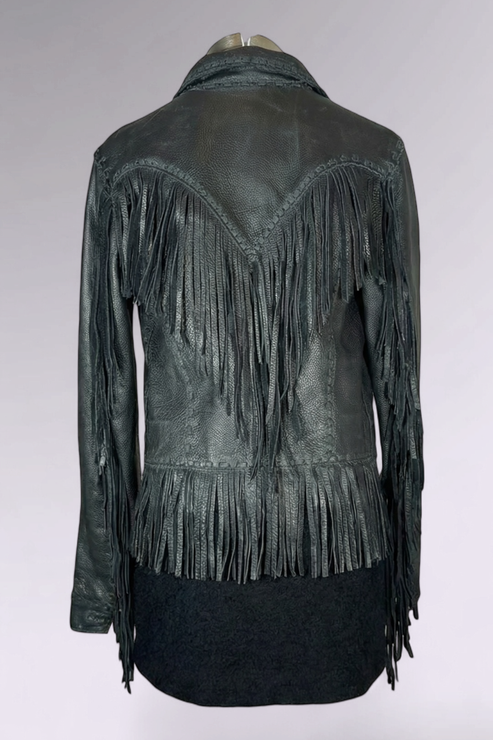 Ralph Lauren Black Leather Western Jacket | American Secondhand