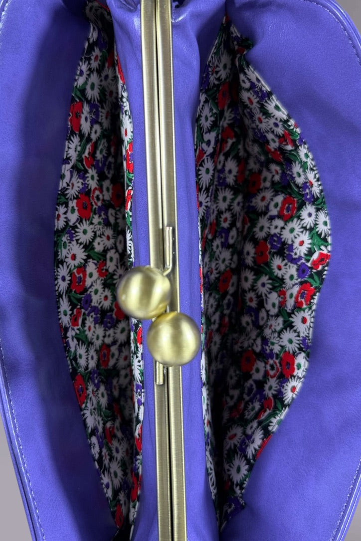 Anna Sui Purple Leather Frame Bag | American Secondhand