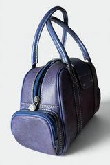 COMING SOON: LANCEL PURPLE LIZARD-EMBOSSED LEATHER BOWLER BAG | FRENCH SECONDHAND
