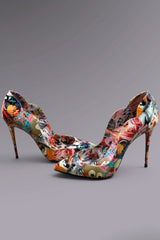 Christian Louboutin Collage Print Pumps Red Bottom | French Secondhand
