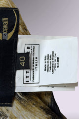 Just Cavalli Leopard Print Ruched Mini Skirt | Italian Vintage