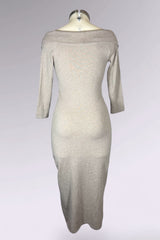 Ralph Lauren Cashmere Blend Off Shoulder Midi Dress | American Secondhand