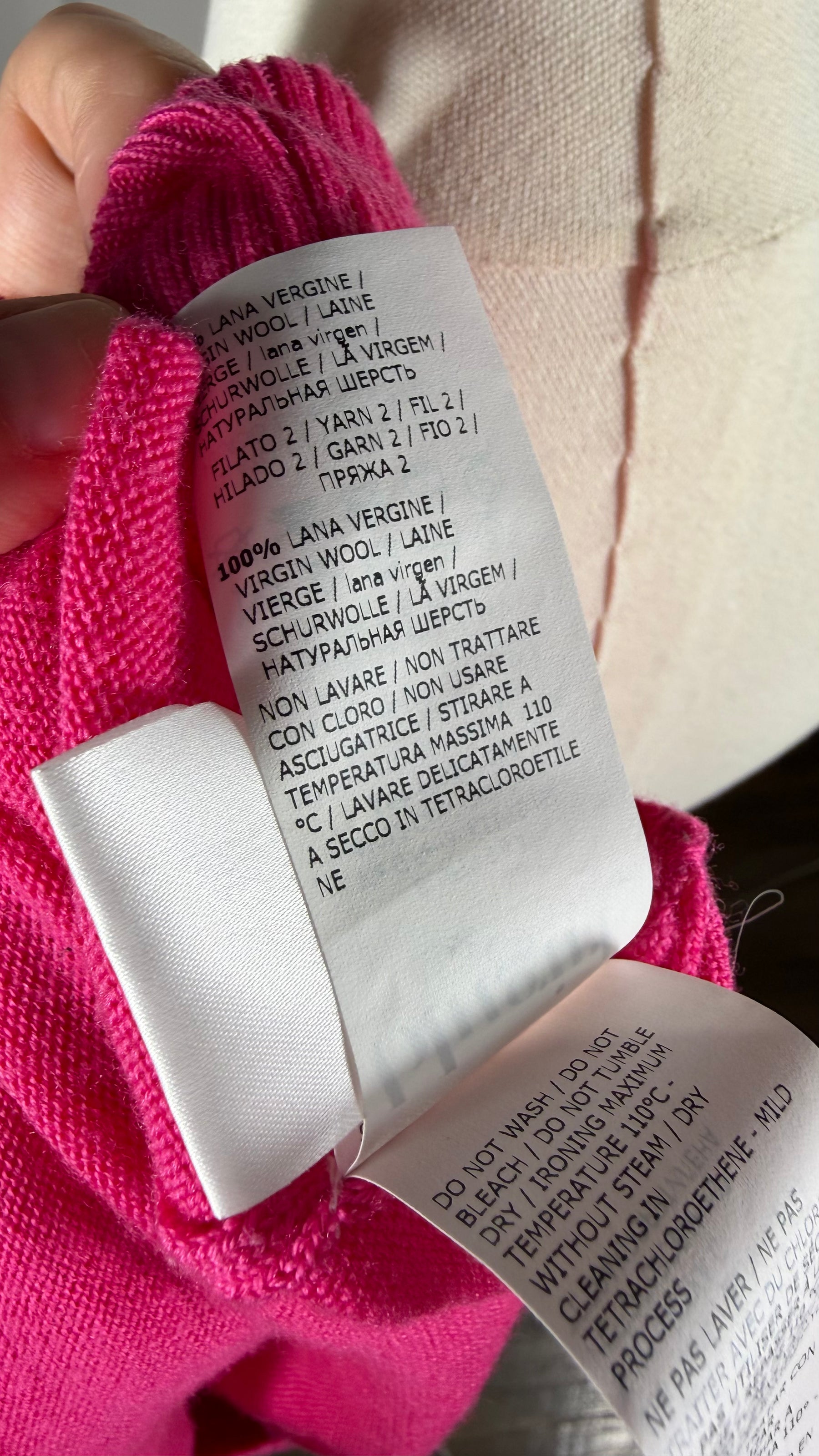 Blugirl Blumarine Pink Virgin Wool Cardigan | Italian Vintage