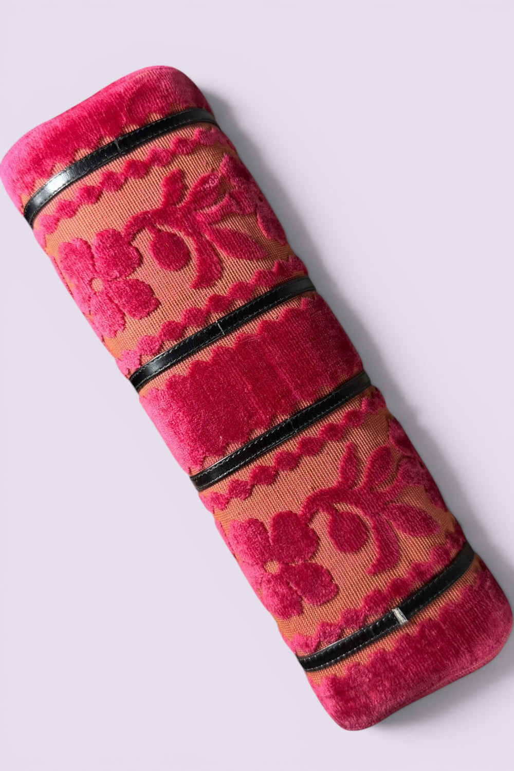Roberta di Camerino Pink Velvet Floral Frame Bag | Italian Vintage