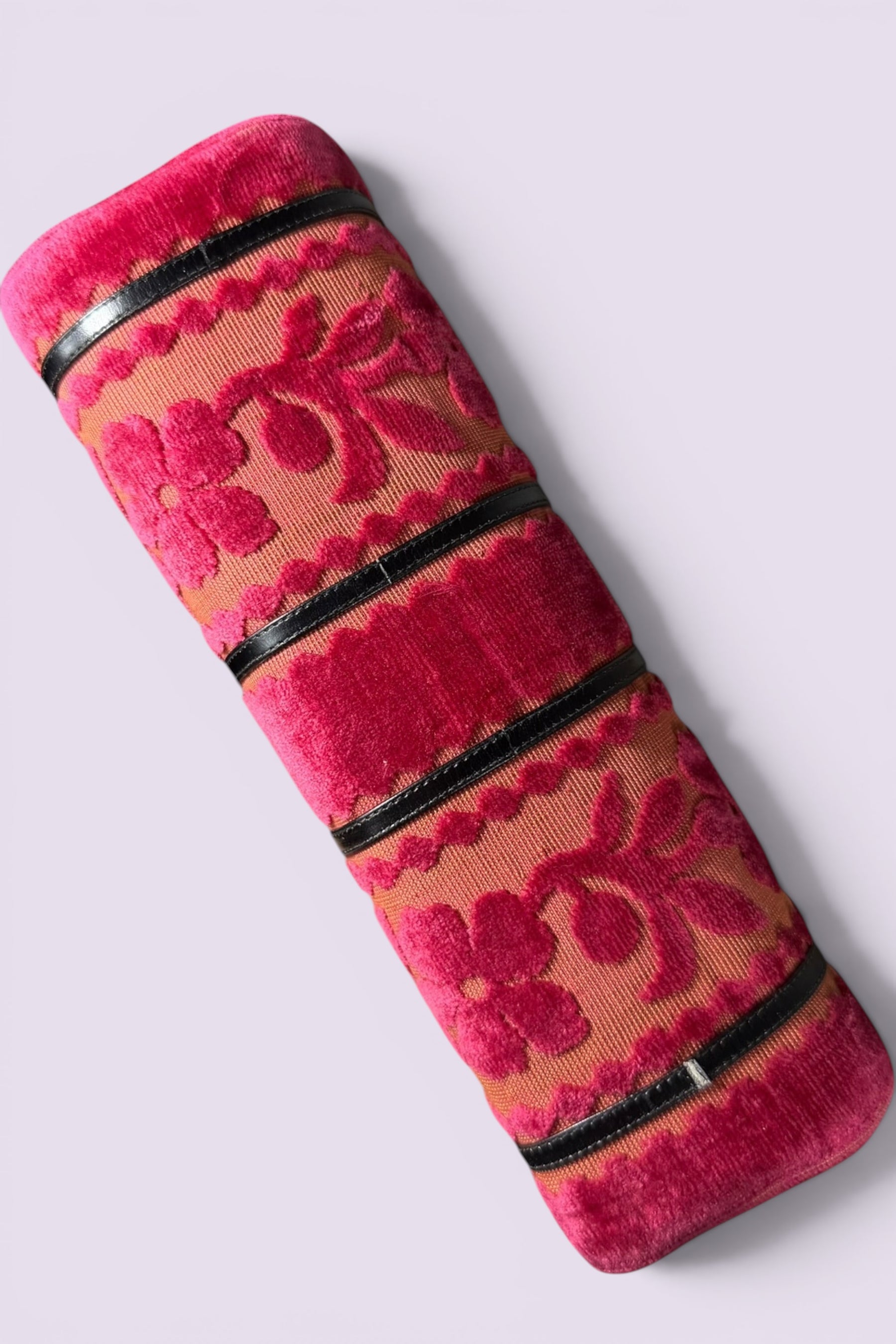 Roberta di Camerino Pink Velvet Floral Frame Bag | Italian Vintage