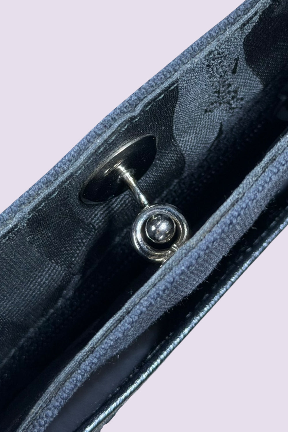 Salvatore Ferragamo Cutout Leather & Canvas Bag | Italian Secondhand