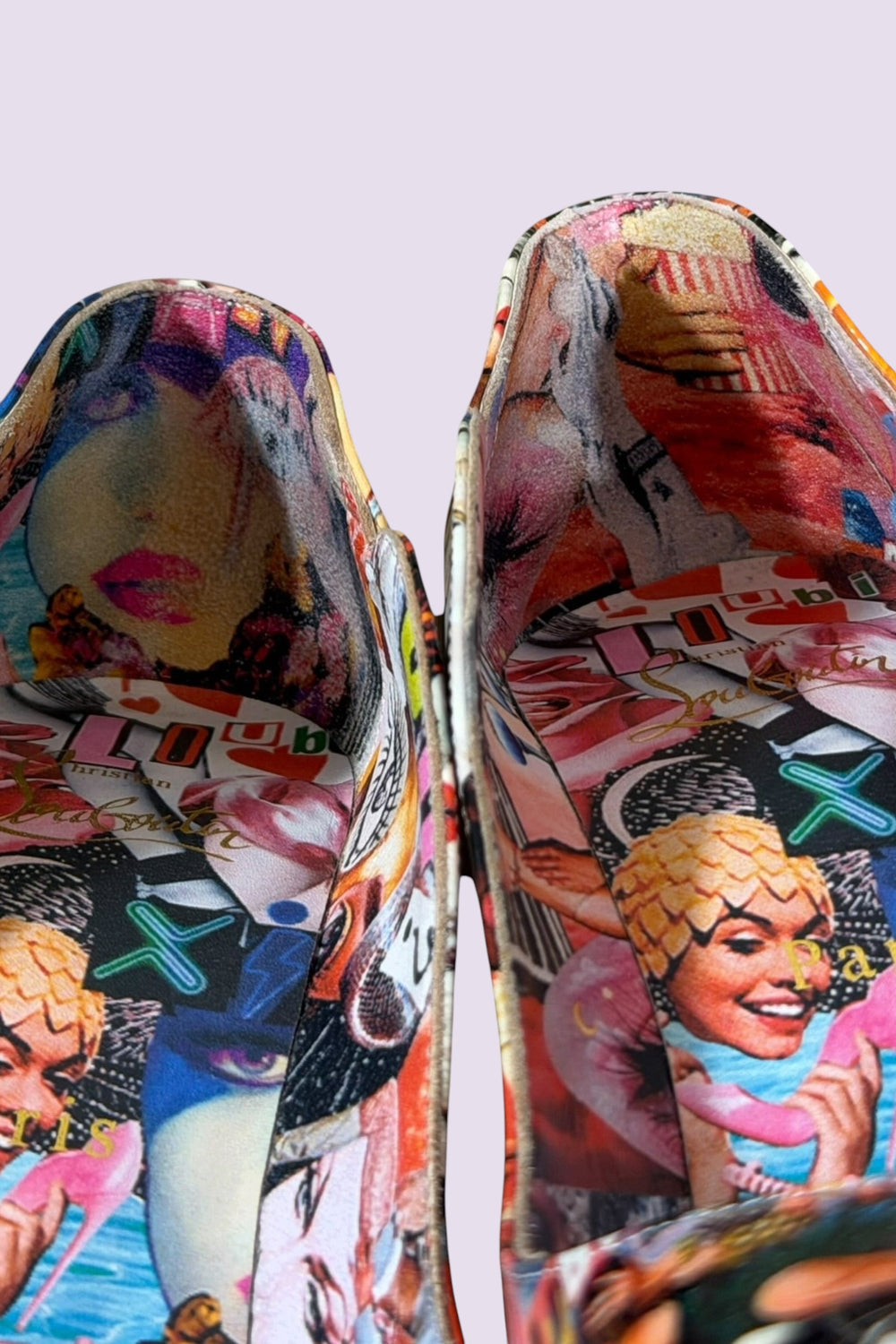 Christian Louboutin Collage Print Pumps Red Bottom | French Secondhand