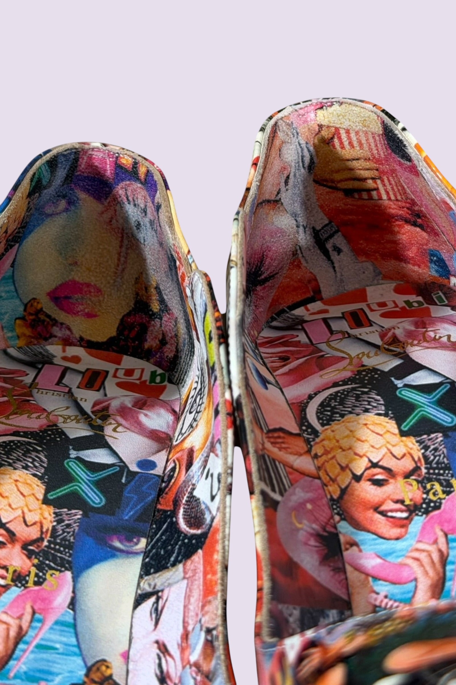 Christian Louboutin Collage Print Pumps Red Bottom | French Secondhand