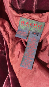 Ralph Lauren Velvet Embellished Hem Pants | American Vintage