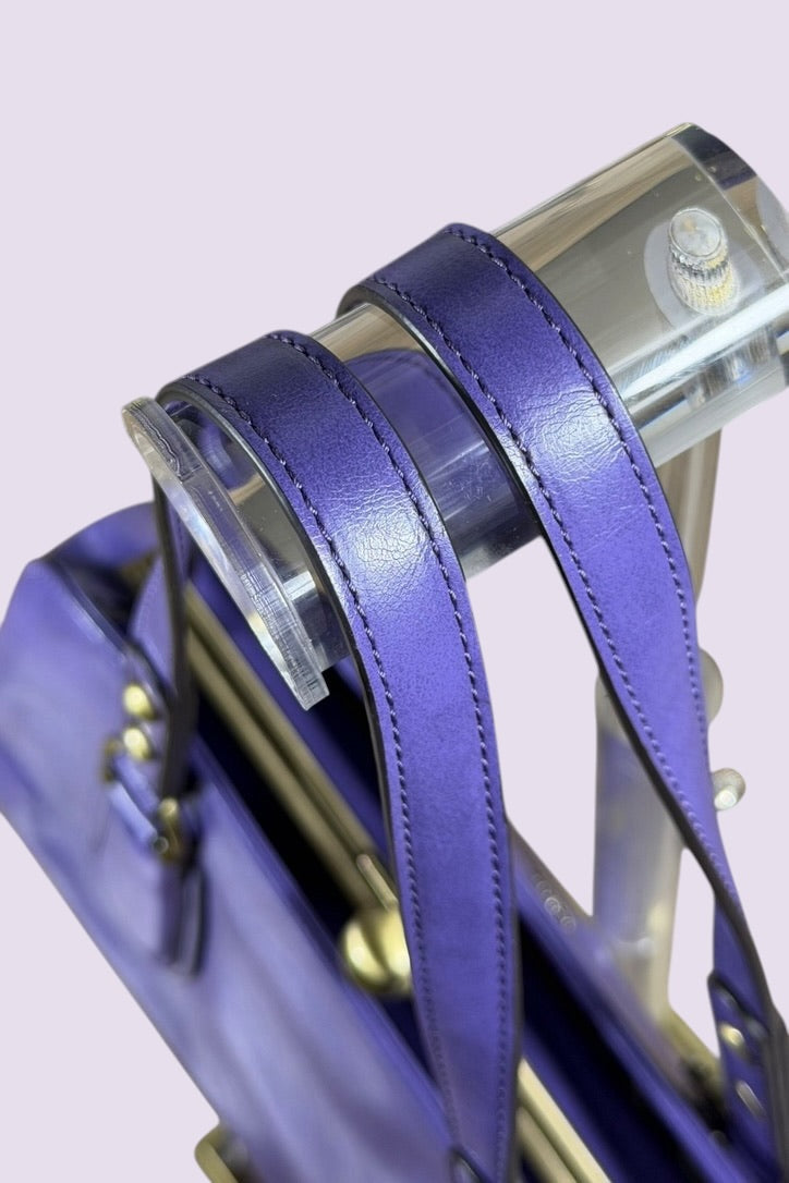 Anna Sui Purple Leather Frame Bag | American Secondhand