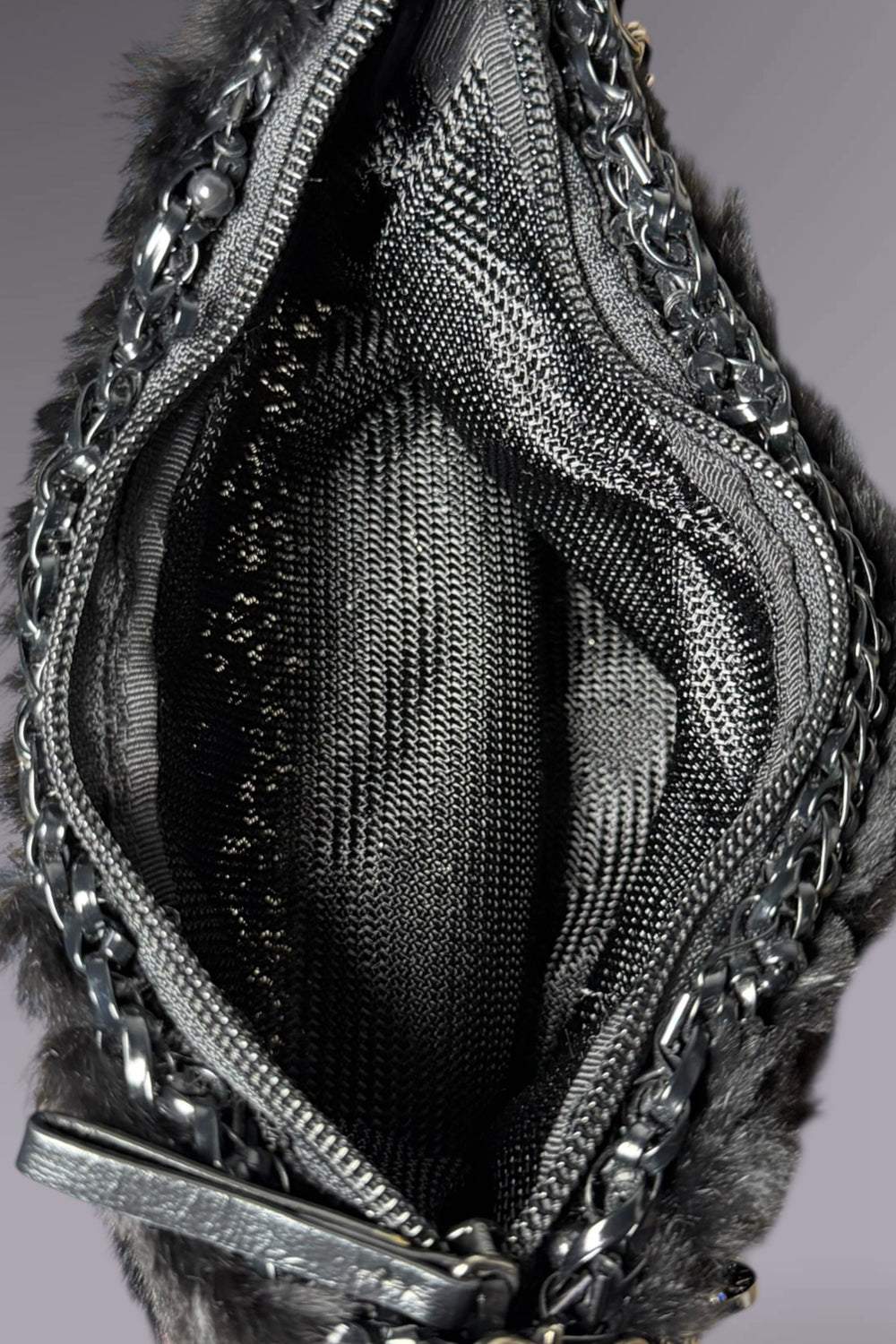 Anteprima Black Fur and Wire Shoulder Bag | Japanese Secondhand