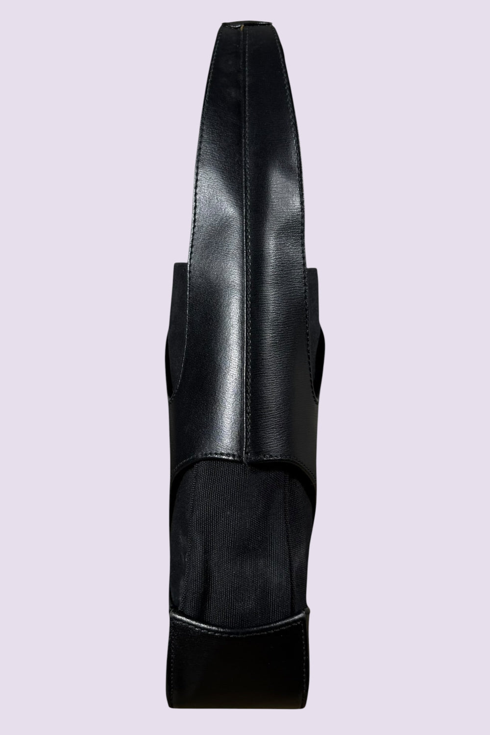 Salvatore Ferragamo Cutout Leather & Canvas Bag | Italian Secondhand