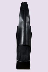 Salvatore Ferragamo Cutout Leather & Canvas Bag | Italian Secondhand
