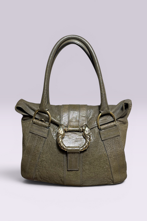 Bvlgari Lion Head Leather Tote Bag | Italian Secondhand