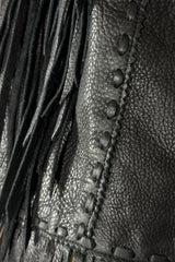 Ralph Lauren Black Leather Western Jacket | American Secondhand