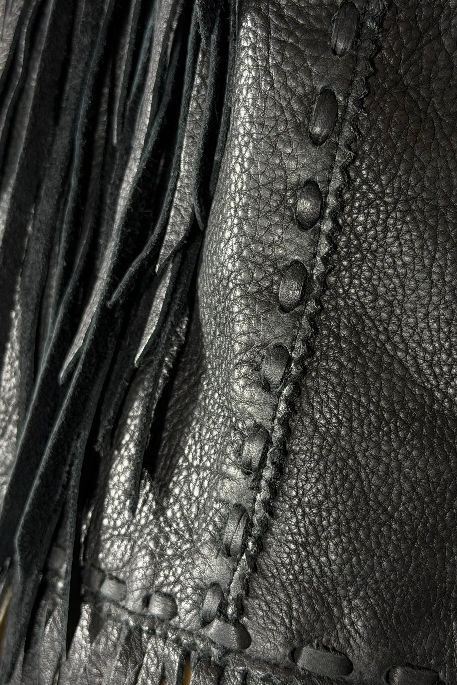 Ralph Lauren Black Leather Western Jacket | American Secondhand