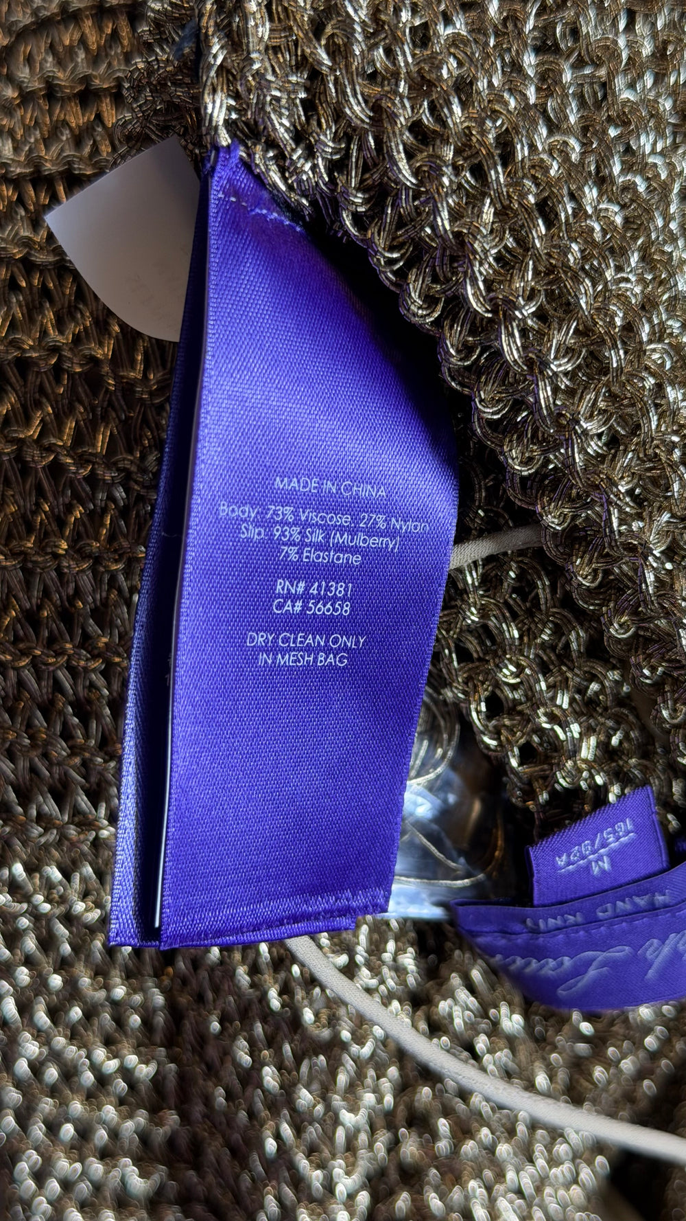 COMING SOON: Ralph Lauren Purple Label Hand Knit Metallic Gold Maxi Dress | American Designer Secondhand