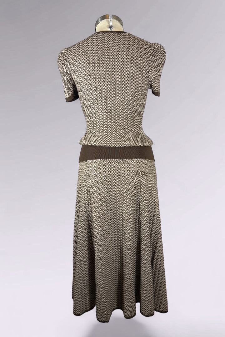 Ralph Lauren Merino Wool Herringbone Knit Set | American Secondhand