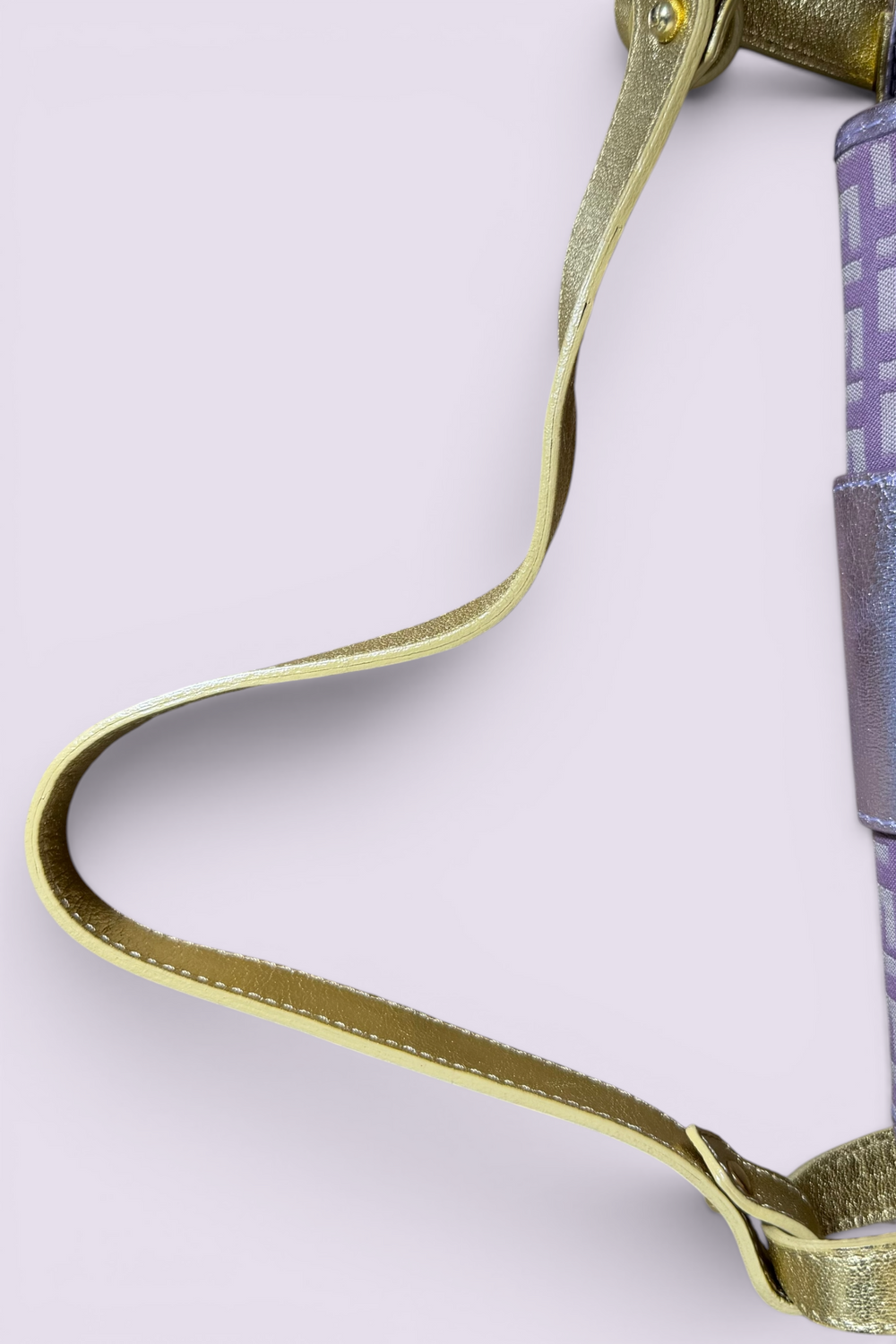 Fendi Zucchino Metallic Leather Shoulder Bag | Italian Secondhand