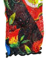 Chacok Floral Mesh Long Sleeve Top | French Vintage