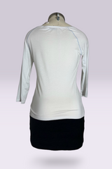 Blugirl by Blumarine Miami Graphic Embellished 3/4 Sleeve Top | Italian Vintage