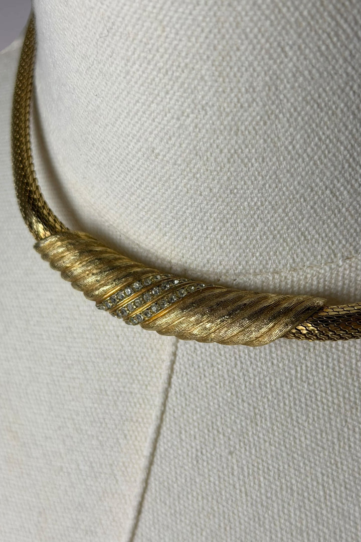Christian Dior Twisted Choker Necklace | French Vintage