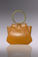 Escada Leather Ring Handle Grommet Bag | Italian Vintage