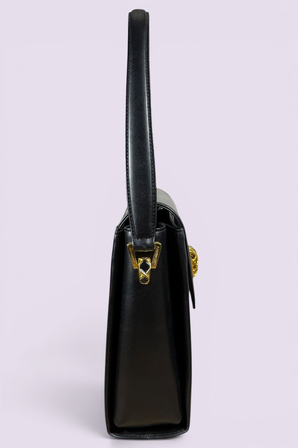 Leonard Structured Leather Top Handle Bag | French Vintage