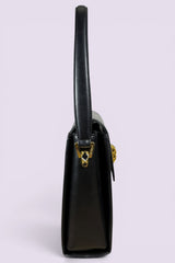 Leonard Structured Leather Top Handle Bag | French Vintage