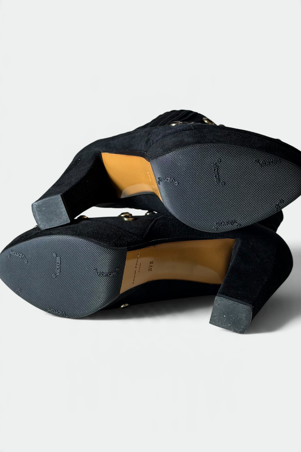 COMING SOON: SONIA RYKIEL BLACK SUEDE JEWELED PLATFORM ANKLE BOOTS | FRENCH SECONDHAND