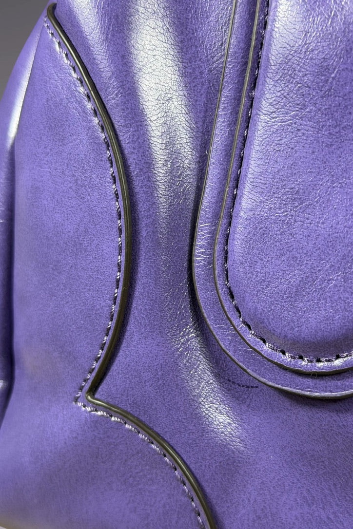 Anna Sui Purple Leather Frame Bag | American Secondhand