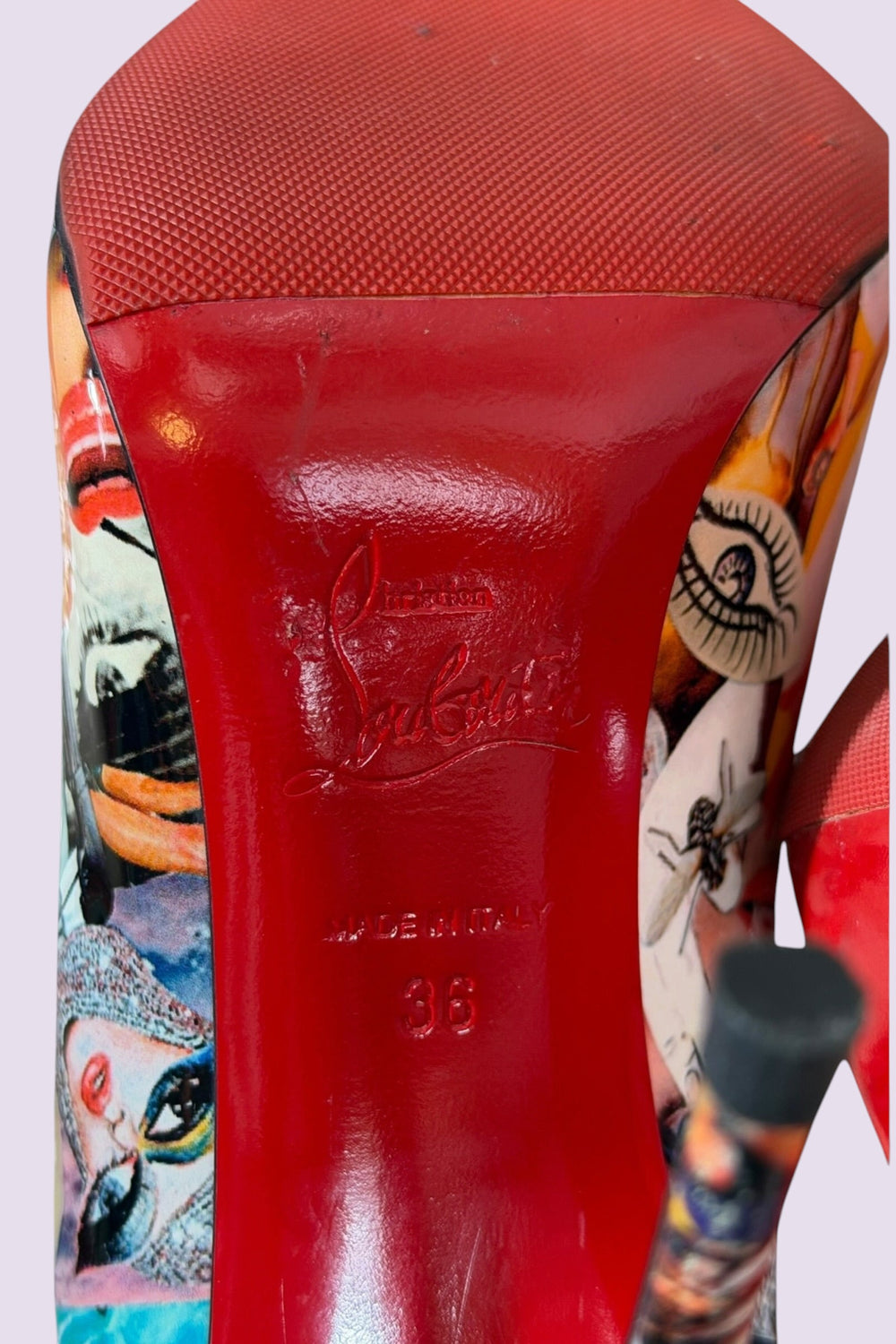 Christian Louboutin Collage Print Pumps Red Bottom | French Secondhand