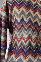 Missoni Chevron Long Sleeve Knit Top | Italian Designer Vintage