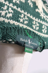 Ralph Lauren Roughwear Reindeer Hand-Knit Wool Sweater | American Vintage