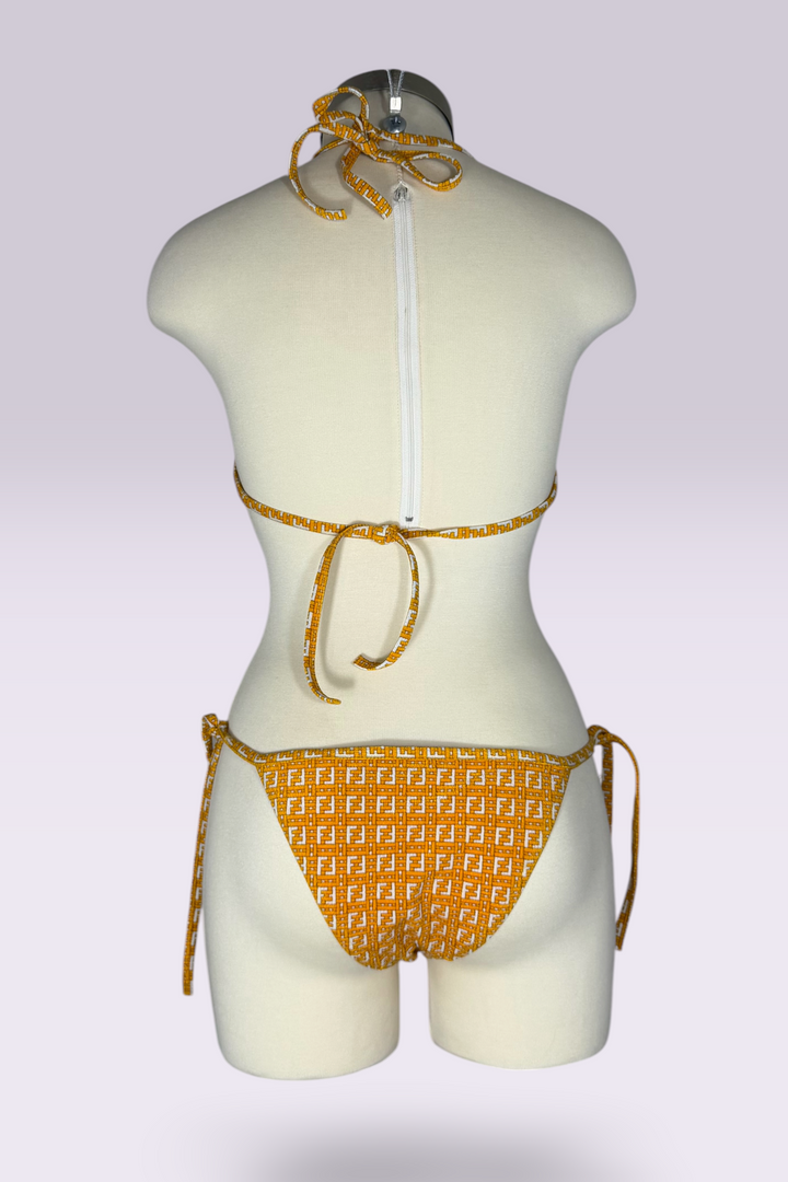 Fendi FF Logo Halter String Bikini Set | Italian Secondhand