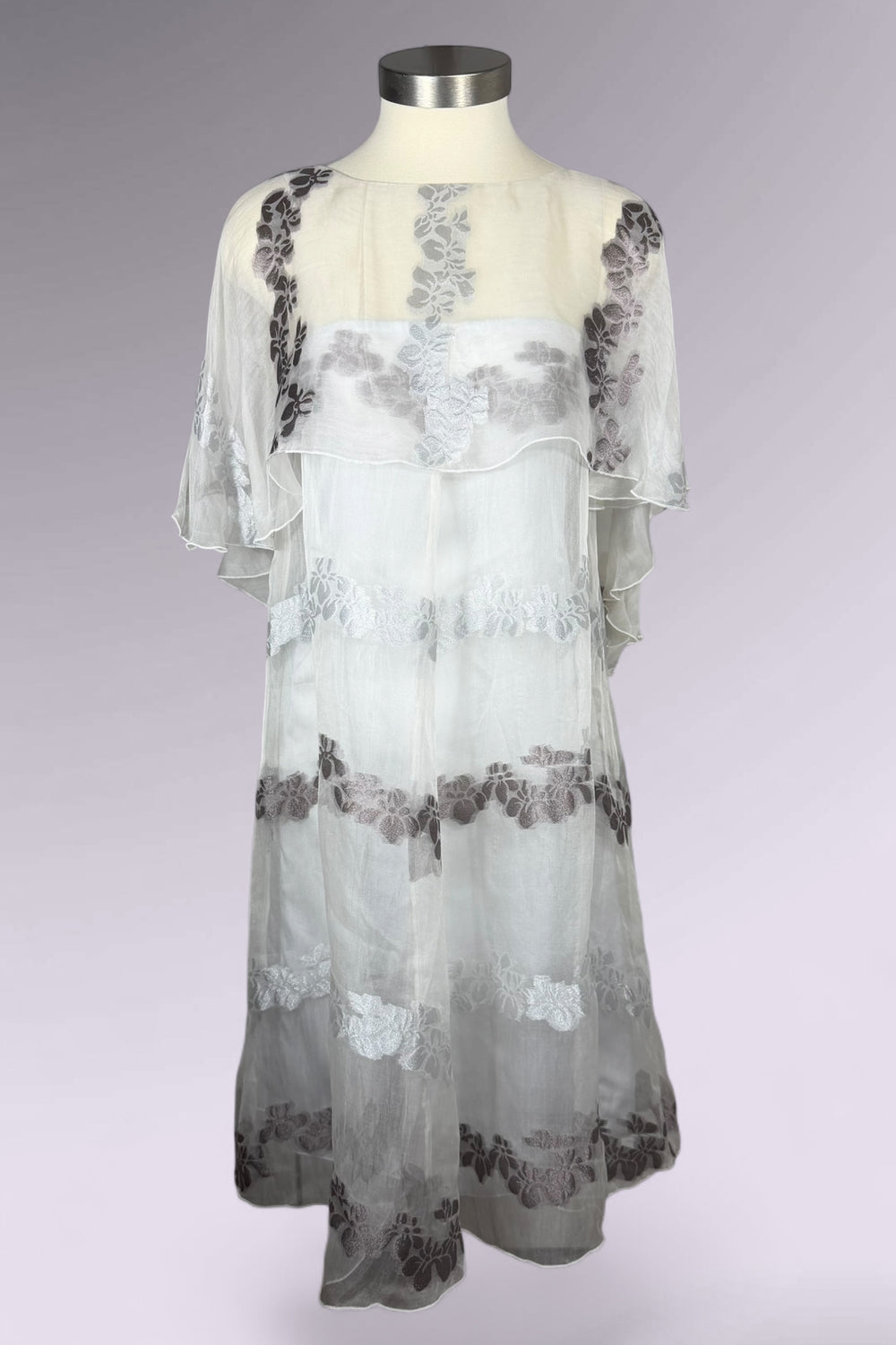 Armani Collezioni Sheer Silk Blend Floral Overlay Dress | Italian Secondhand