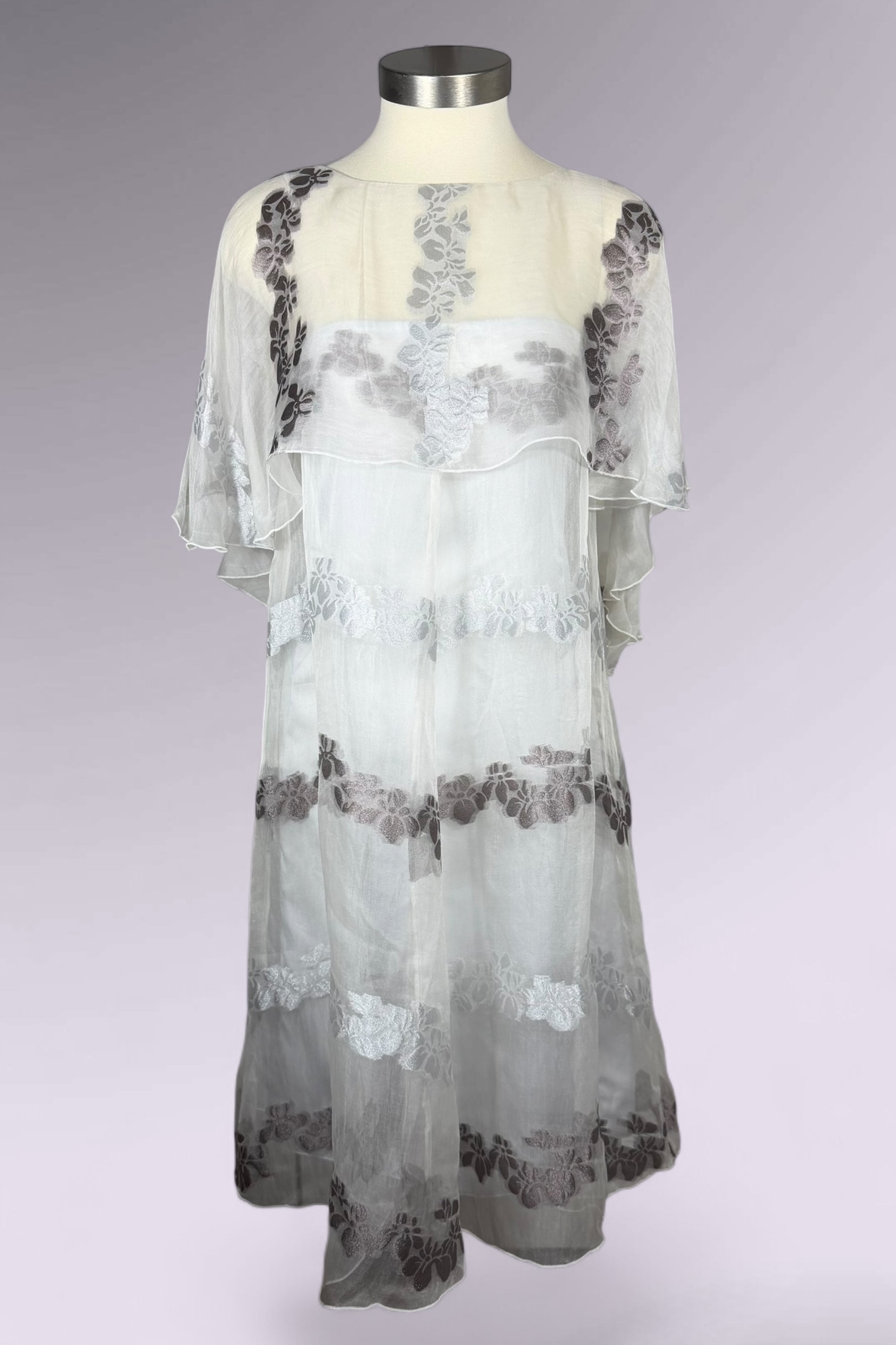 Armani Collezioni Sheer Silk Blend Floral Overlay Dress | Italian Secondhand