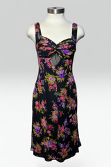 COMING SOON: Mariella Burani black & multicolor Floral silk dress
