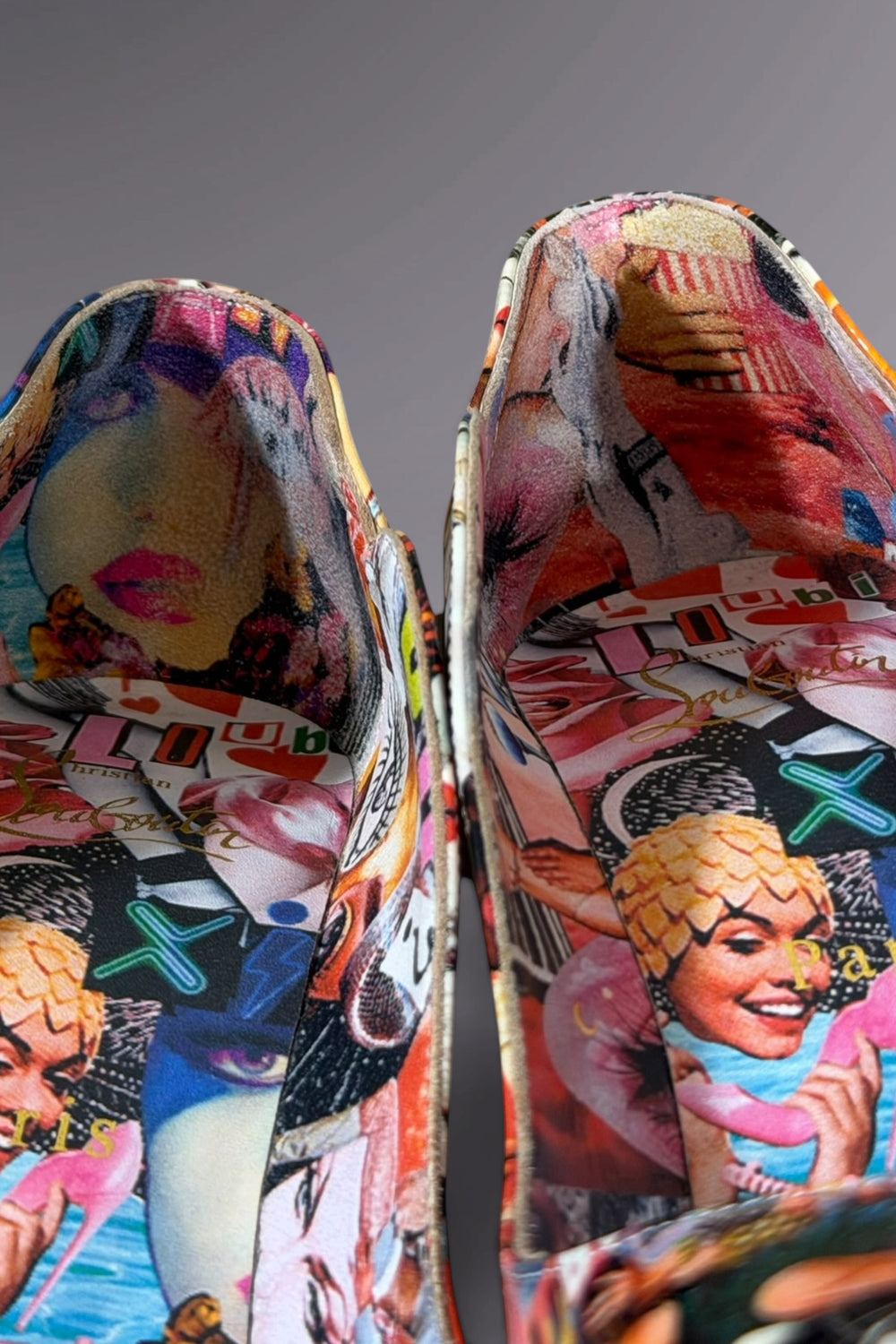 Christian Louboutin Collage Print Pumps Red Bottom | French Secondhand