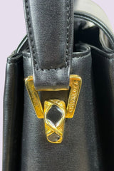 Leonard Structured Leather Top Handle Bag | French Vintage